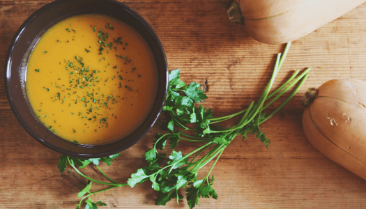 Butternut squash soup with coconut milk