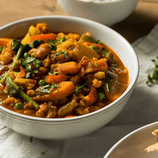 Curried vegetables with garlic and garam masala recipe