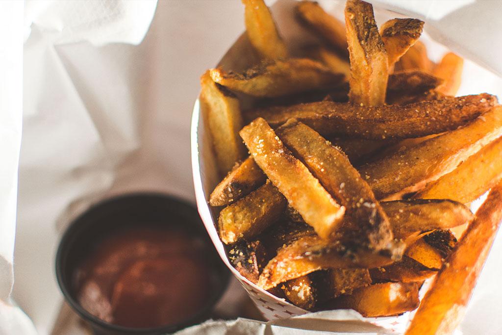 Oven baked garlic and onion fries recipe