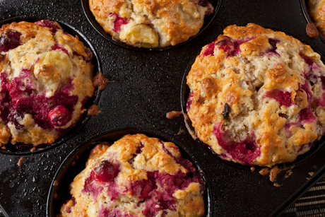 Apple cranberry muffins