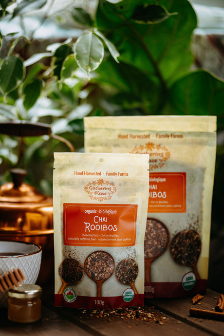 a bag of Gathering Place Rooibos Chai